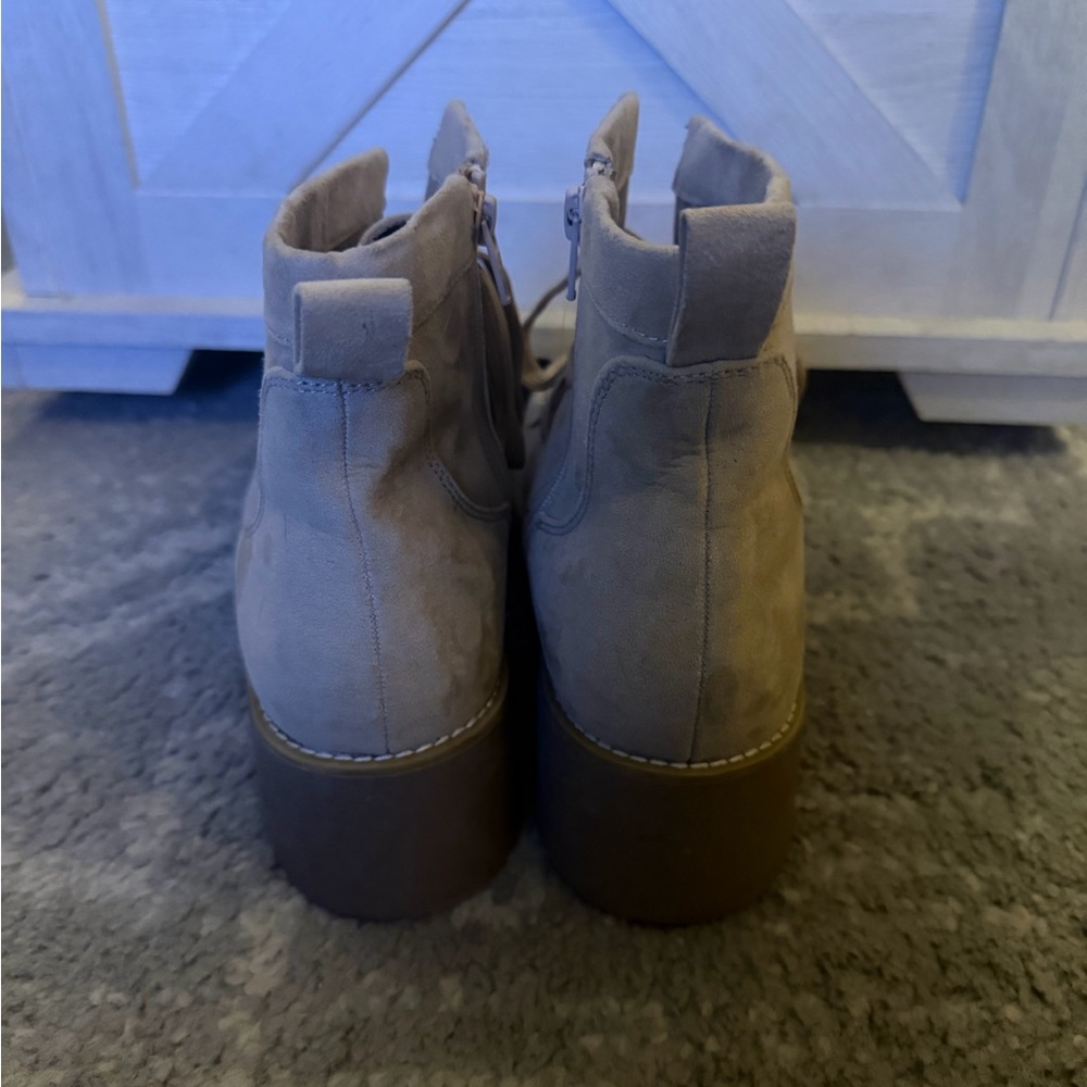 Women’s Beige Wedge Boots - Picture 5 of 7